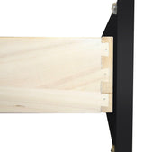 Black Shaker 60" Vanity Double Sink Base w/ Drawers